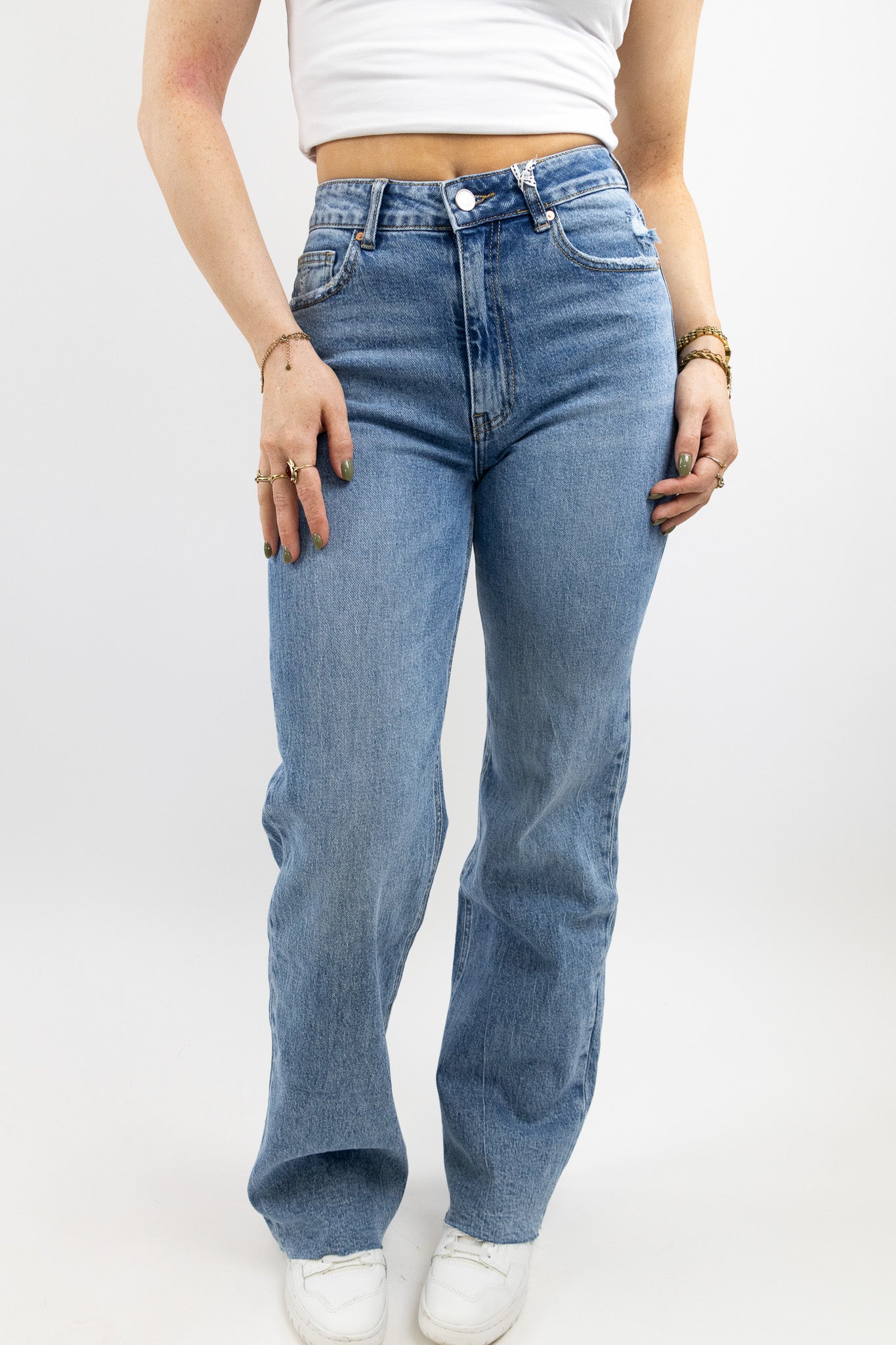 Casey lace pocket jeans -stretch
